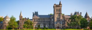 Picture of university buildings that are stone and appear castle-like