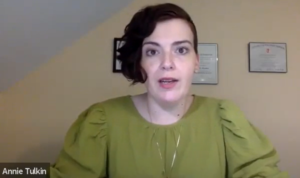 women in webinar presentation