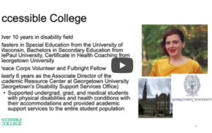 woman giving webinar presentation