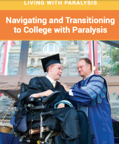 student in wheel chair receiving college diploma