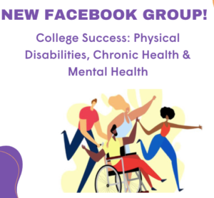 New Facebook Group-Picture with cartoon people, lots of motion, one person in a wheelchair